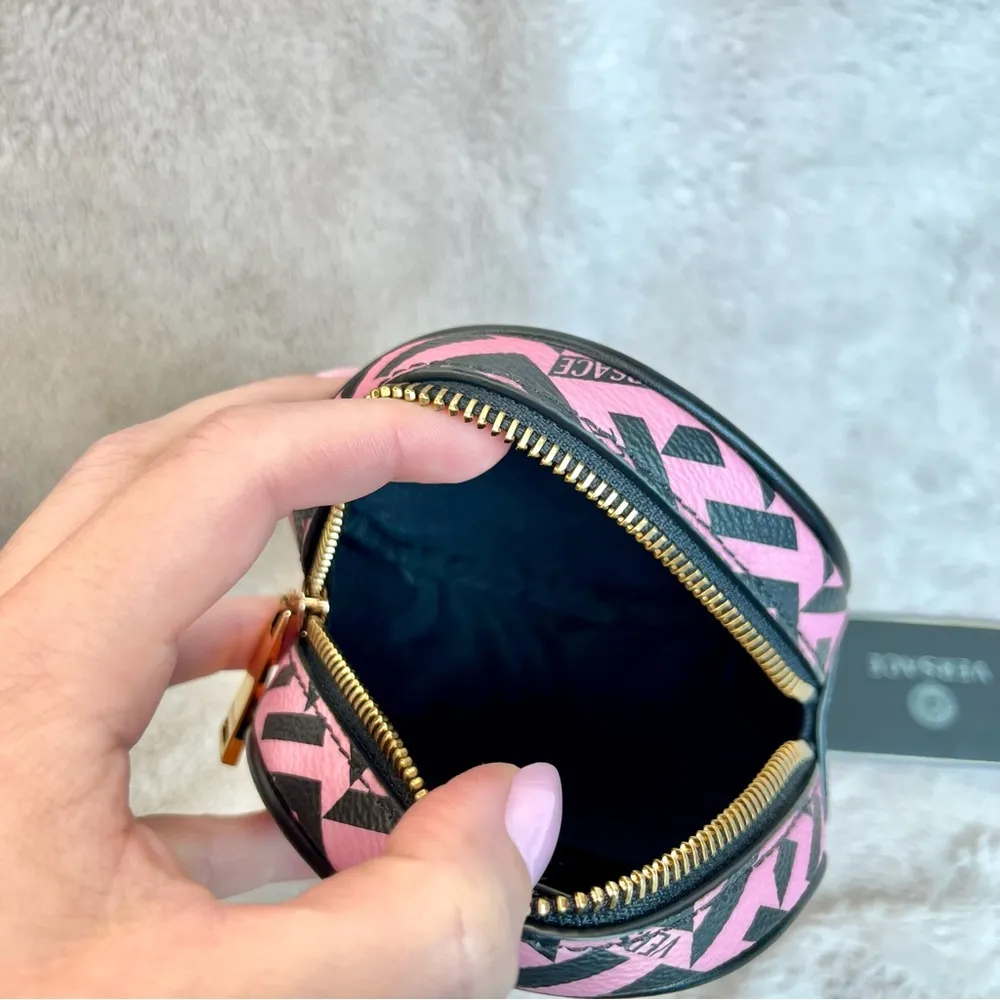 NWT Versace La Greca Pink Round Micro Pouch Belt Bag - Image 11