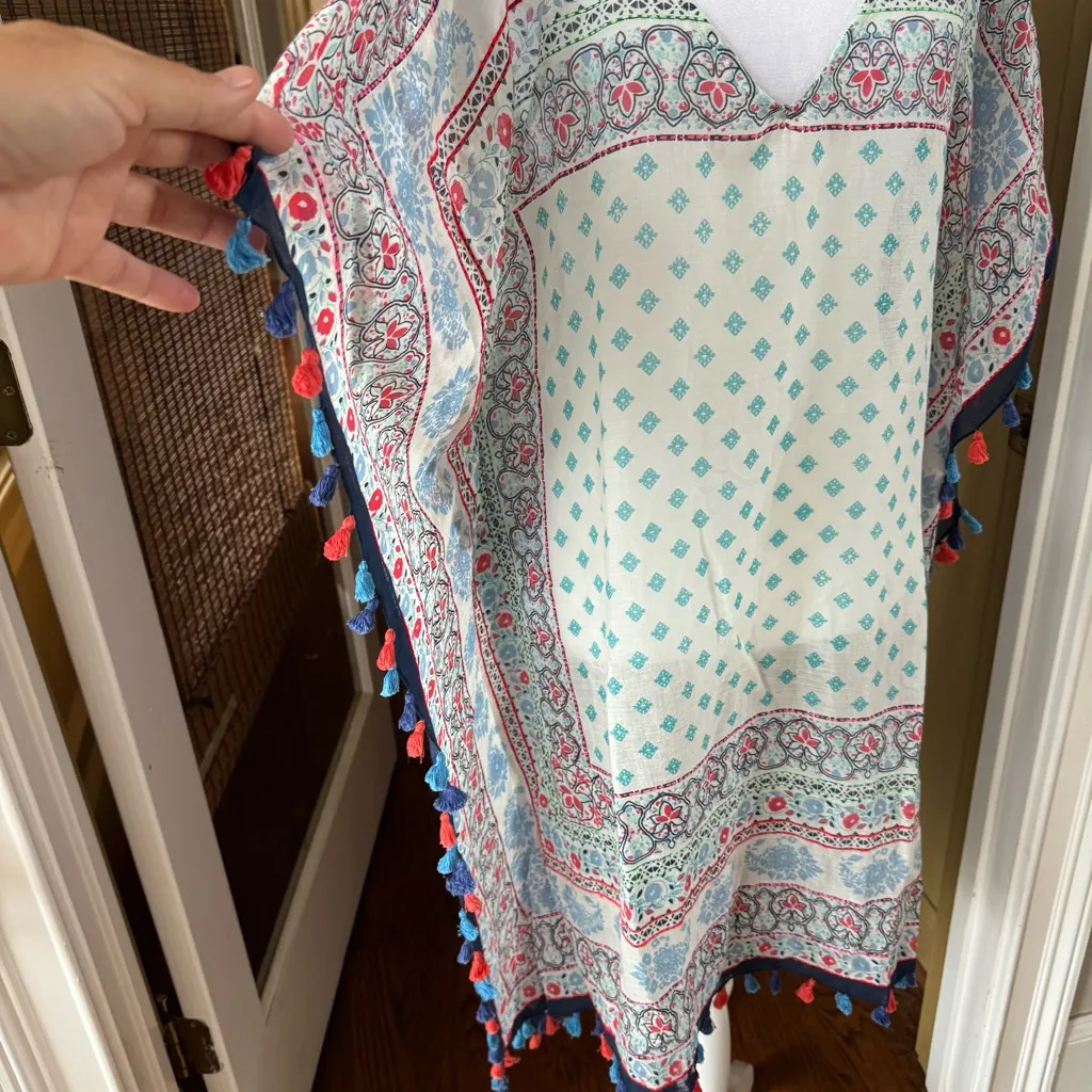 Aratta Festival Multicolored Shawl Dress Kaftan with tassels - Image 5