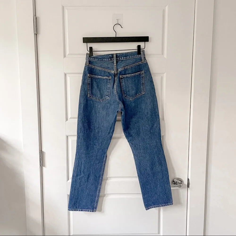 AGOLDE riley high rise straight crop Jeans Air Blue - Image 5