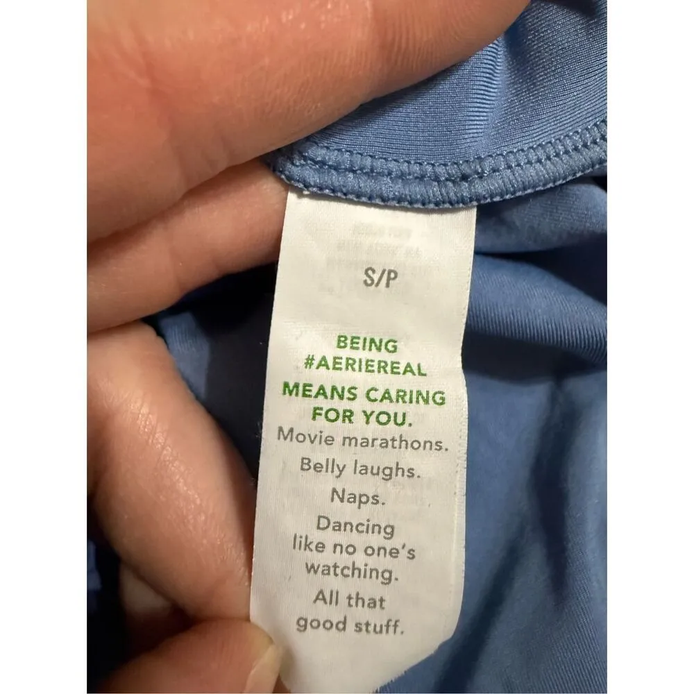 Aerie Tassel Cut Out Asymmetrical One Piece Swimsuit Sz S - Image 5