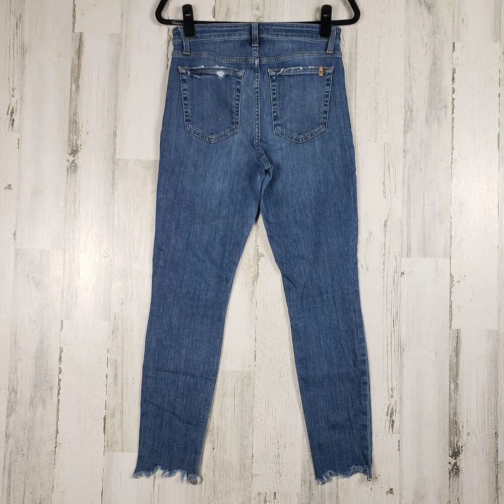 Joe's Distressed Denim Cut-Off High Rise Skinny Ankle Jeans Women's Size 28 - Image 7