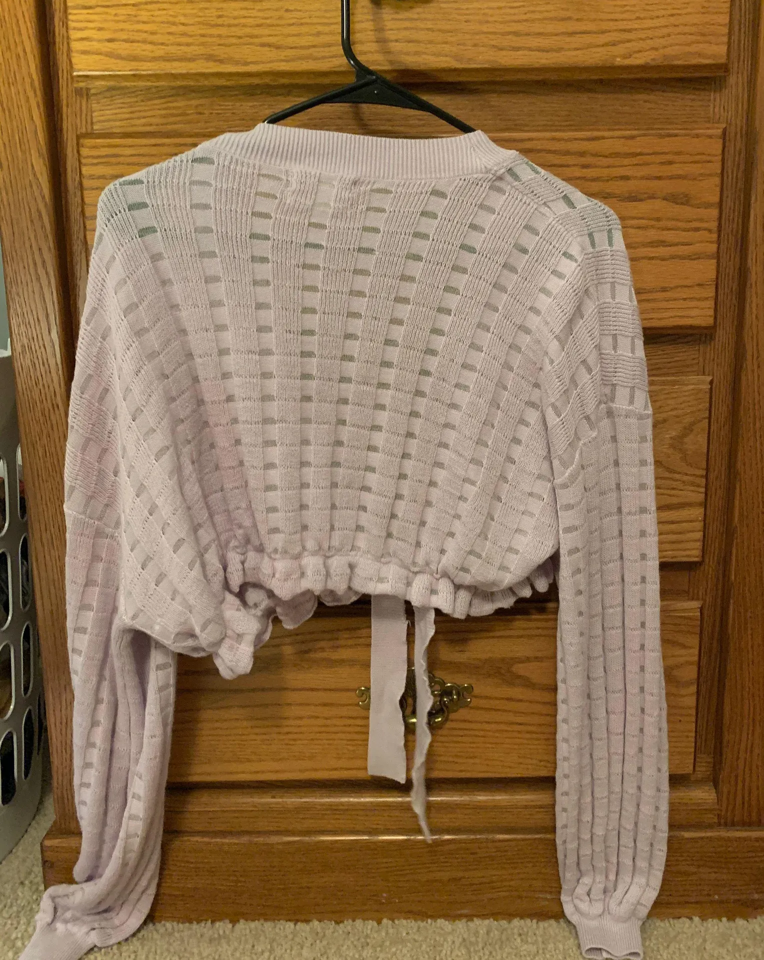 Lavender Cropped Sweater - Image 2