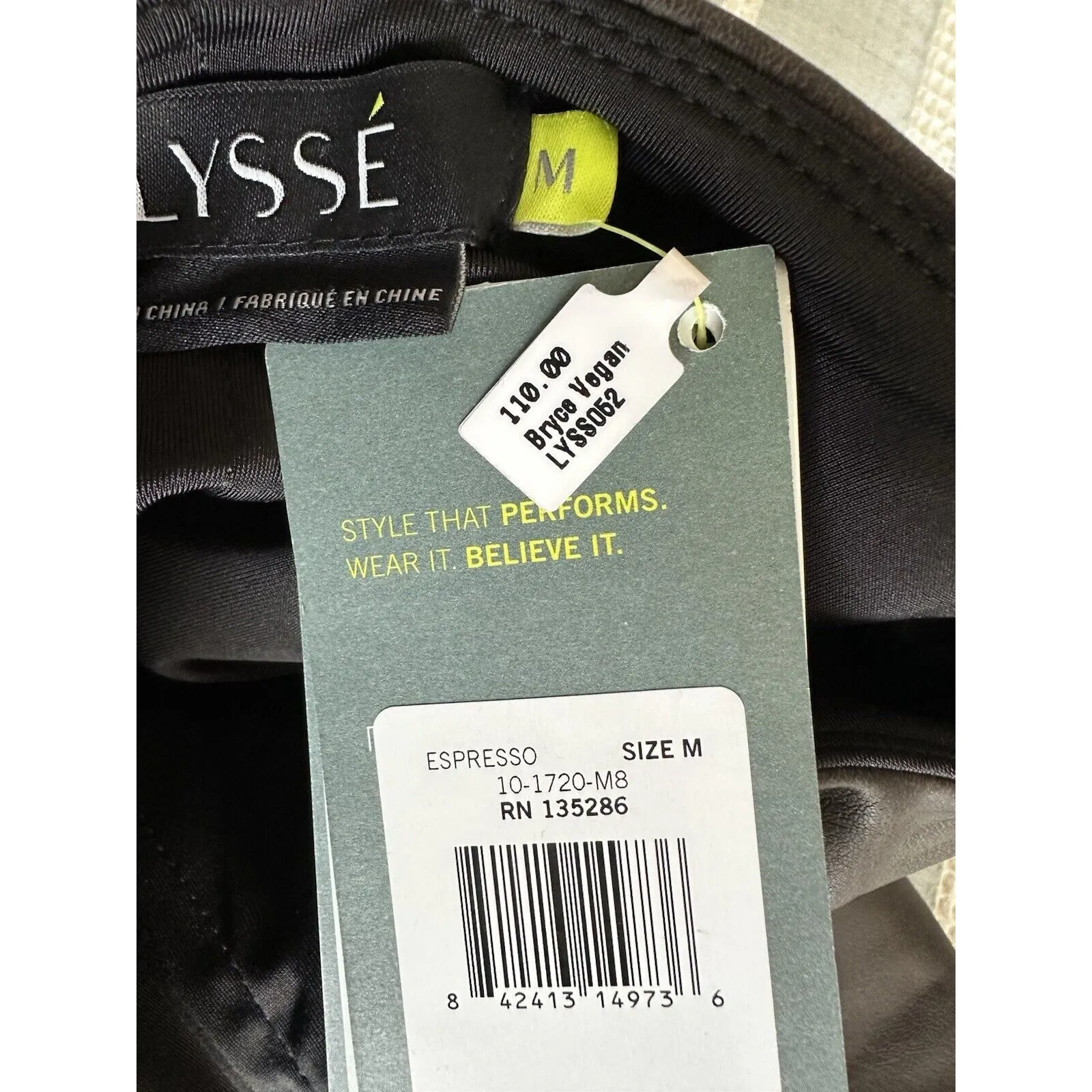 LYSSE Bryce Vegan Leather Leggings Medium NWT Brown - Image 4