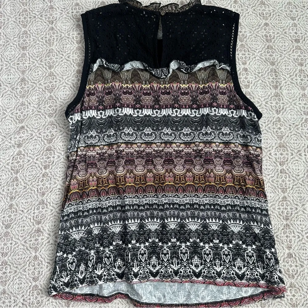 Maeve Anthropologie Terman Printed Top In Black Motif - Image 5