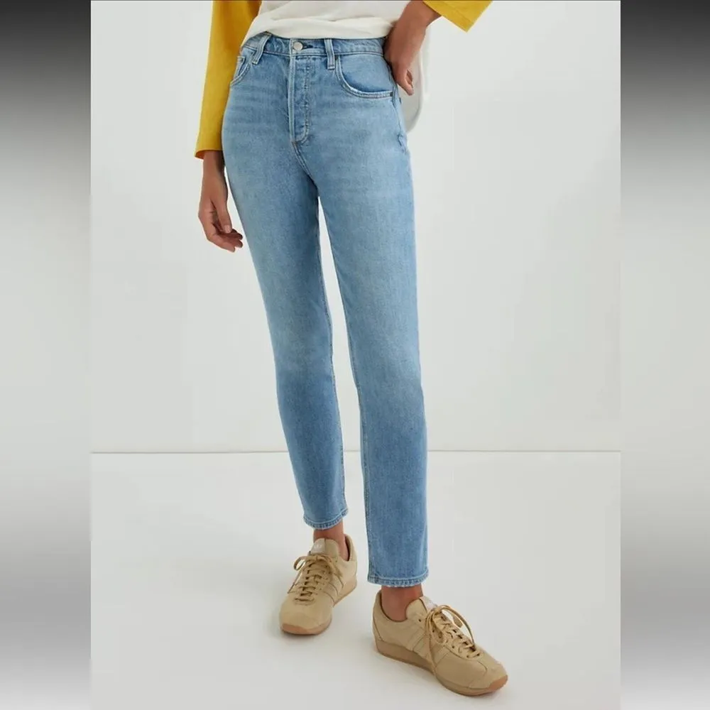 Denim Forum Aritzia The Yoko‎ High Rise Slim Size 24 Women's Jeans Blue - Image 3