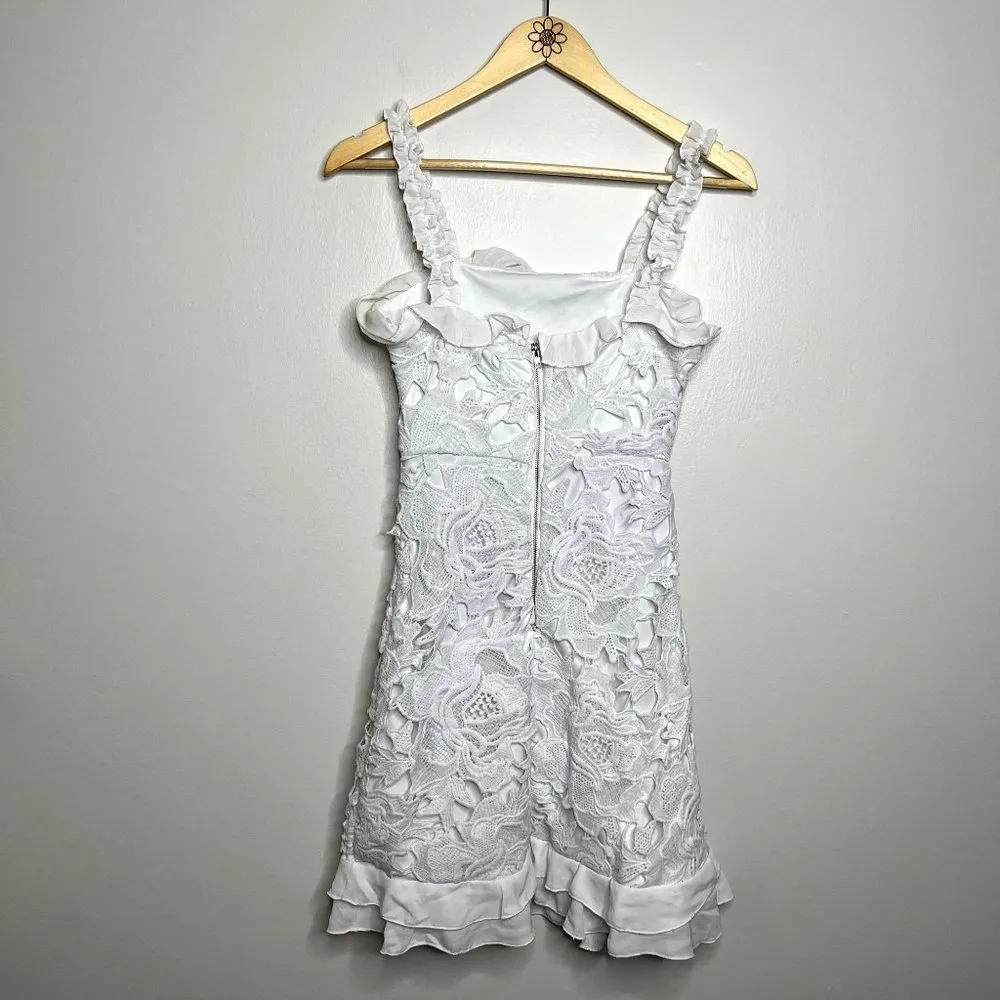 Lulus Deep In Love White Ruffled Lace Dress - Image 5