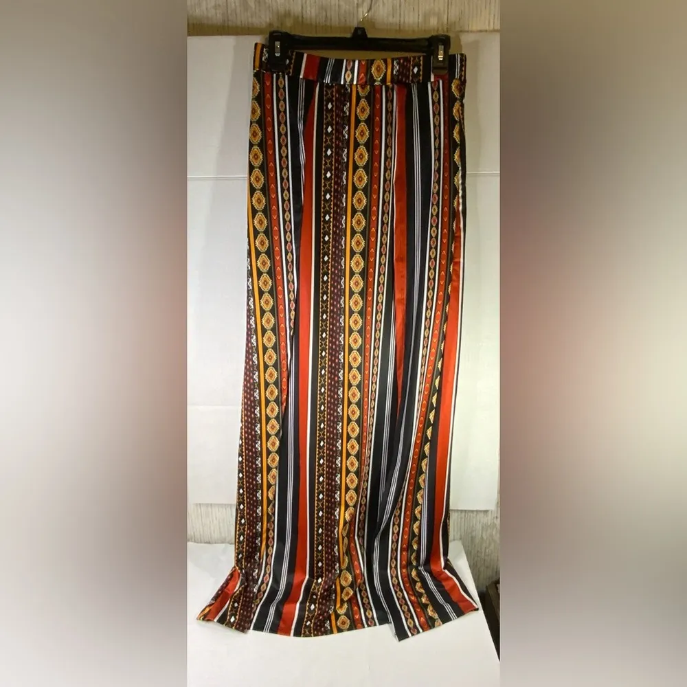 SHEIN geo print crop cami top & slit skirt size Large - Image 3