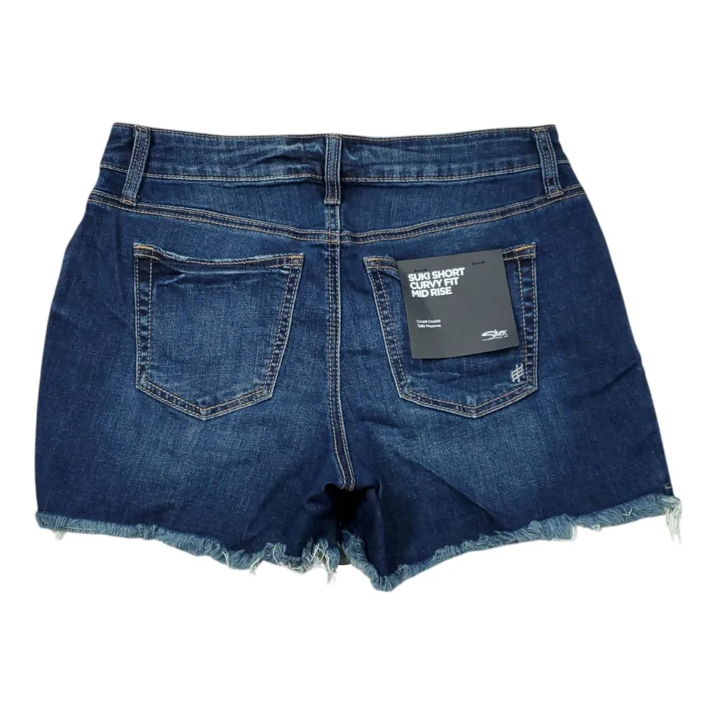 Silver Jeans Suki Curvy Fit Mid Rise Jean Shorts Size 29 x 4 Dark Wash Blue - Image 2