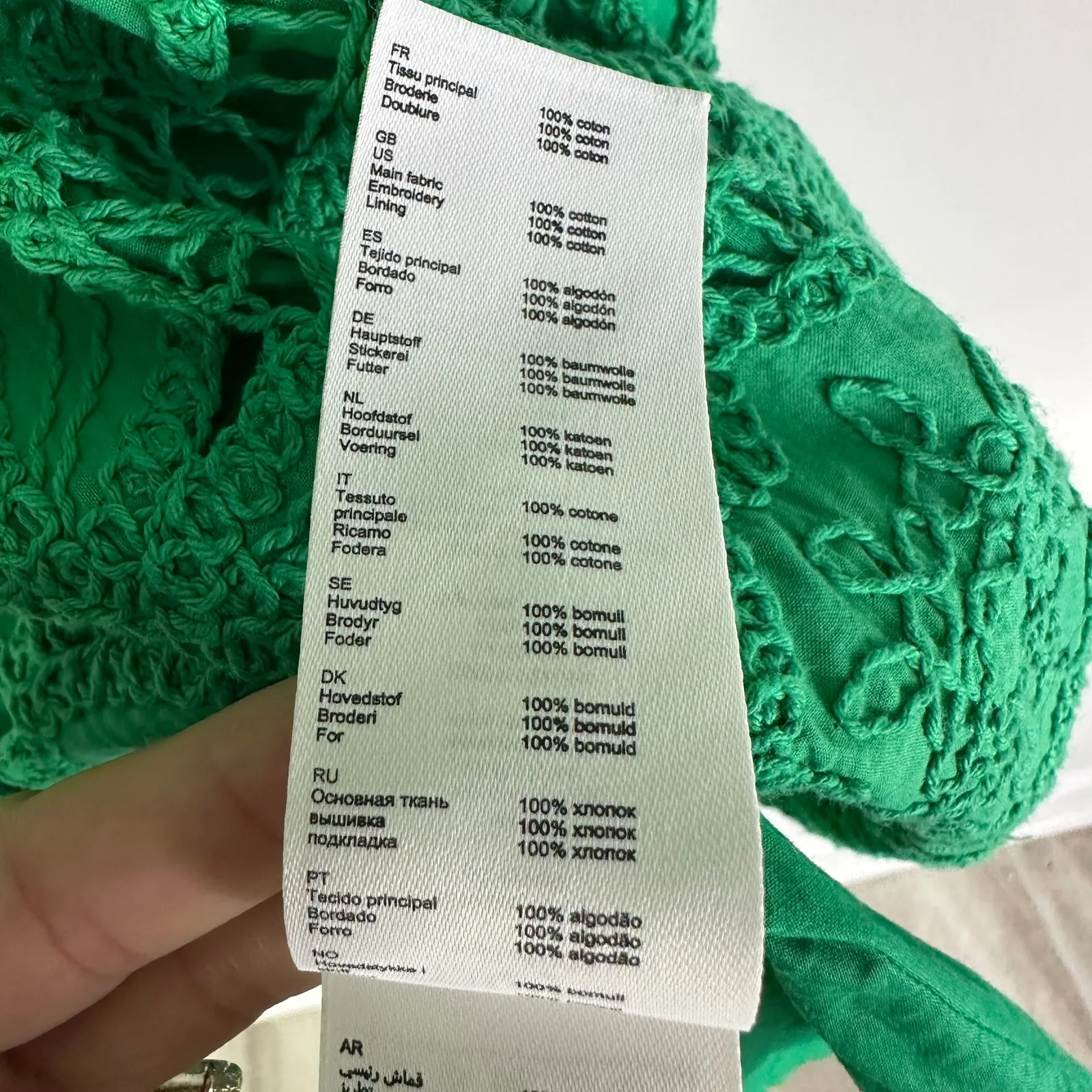 Maje Embroidered cotton mini dress in Green size FR 36/ US Small - Image 7