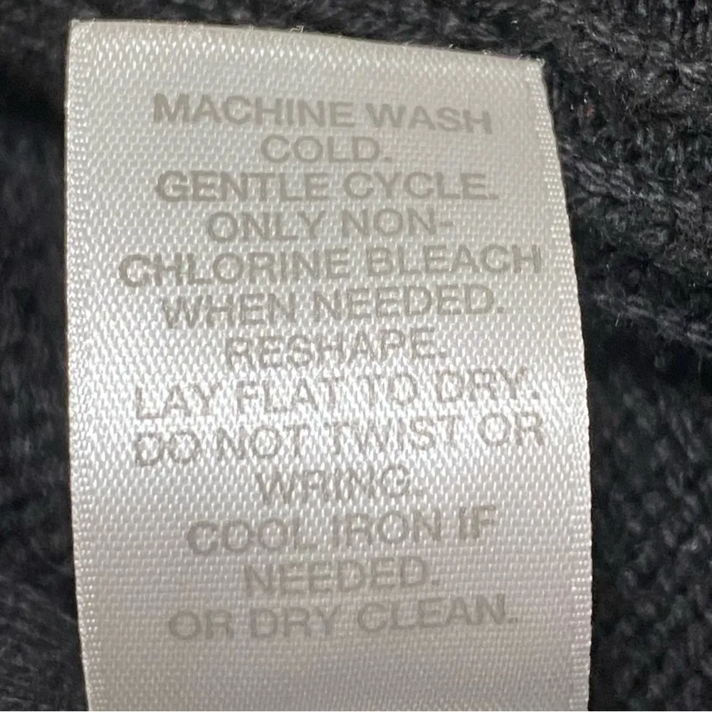 J Jill Black Ribbed Open Front Cardigan Medium Side Zip Long Sleeve Sweater - Image 6