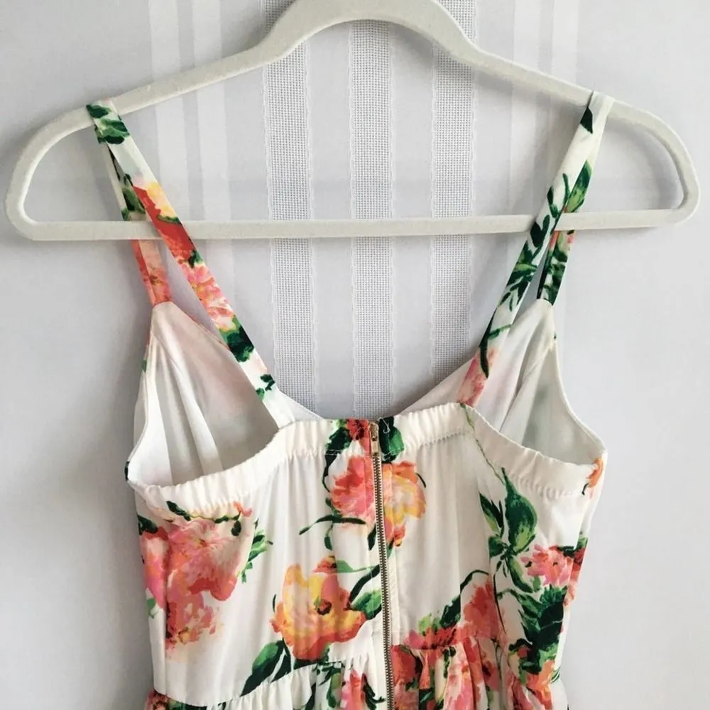 Charlotte Russe Sleeveless Spring Floral Mini Dress Small White Bridal Shower - Image 11