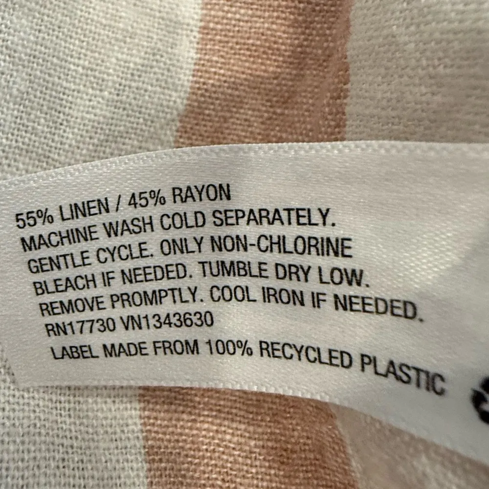 **A New Day Striped Long Sleeve Tie Waist Shirtdress XXL** - Image 5