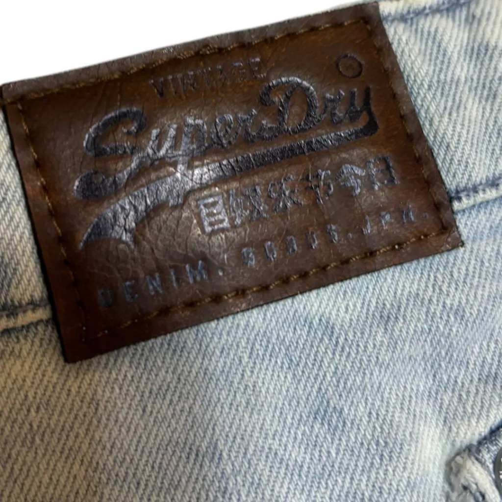 Superdry Light Blue Cargo Pocket Denim Skirt - Image 7