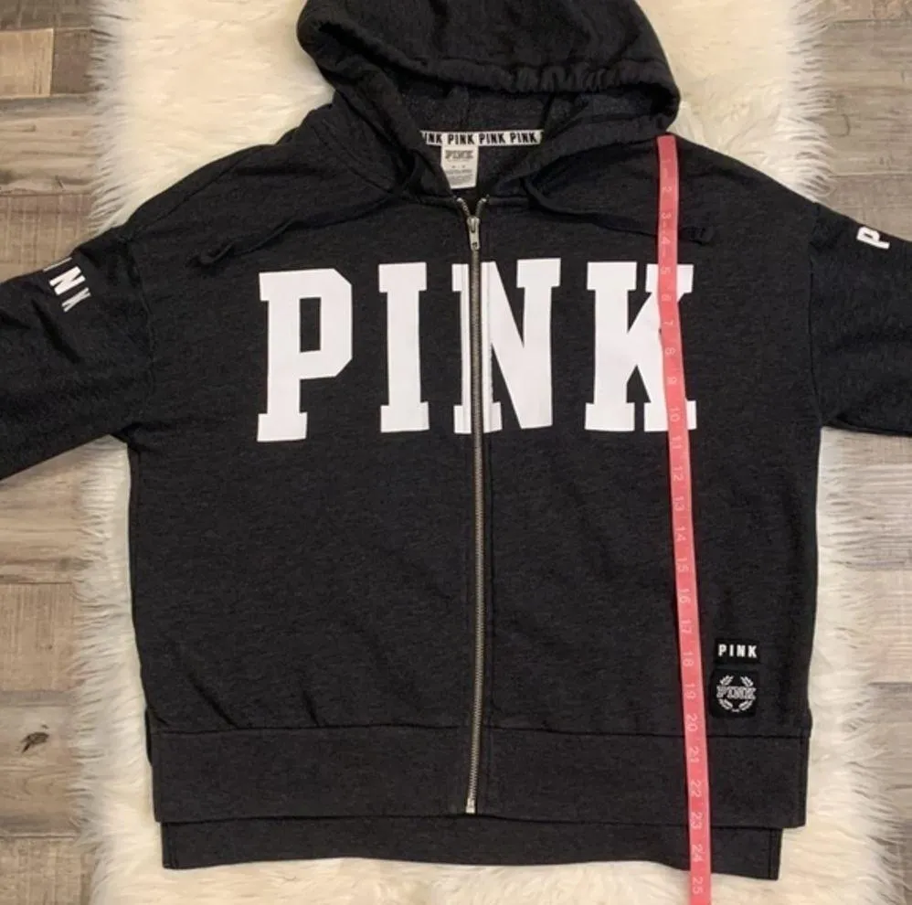 VS PINK zip front logo sweatshirt jacket M - Image 7