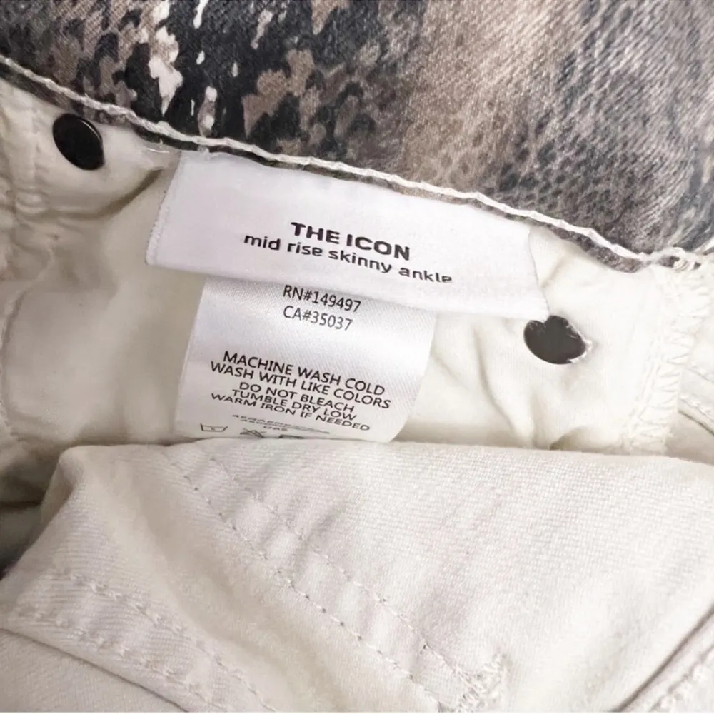 Joe’s Jeans NEW Gray Snakeskin Pattern Jeans Icon Mid Rise Skinny Ankle Size 25 - Image 13