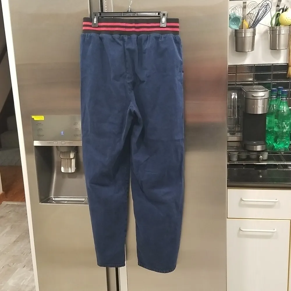 💕RACHEL COMEY💕 Doxa Pant Striped Elastic Waist Acid Wash Denim Navy Large NWT - Image 13