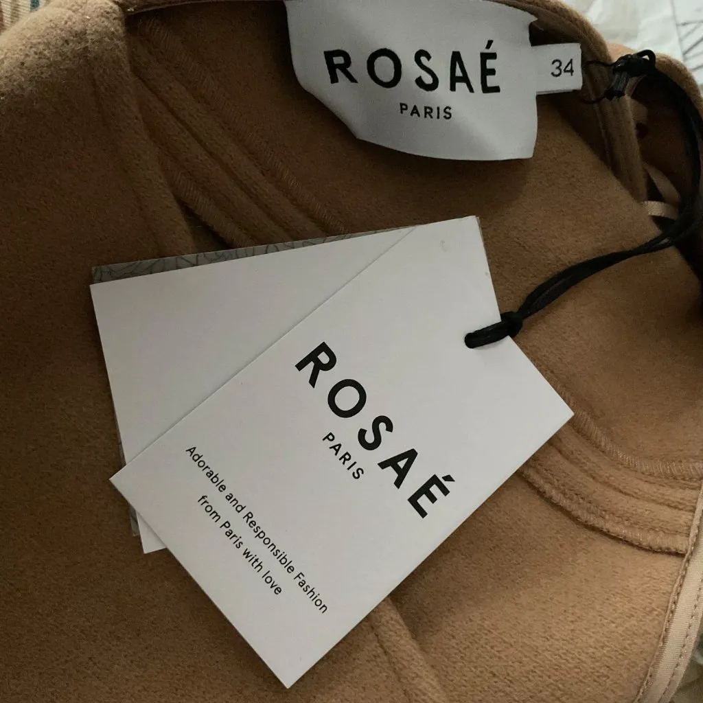 NWT ROSAE PARIS brown camel sweater Le DANY sold wool oversized 34 bust37 US2 - Image 10