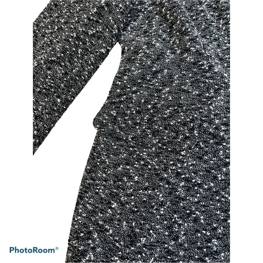 Muse Black & White Marled Blazer Size 10 - Image 4