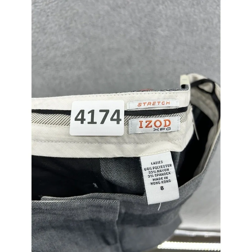 IZOD XFG Women’s Golf Pants Size 8 Straight Leg Micro Chevron Athletic Stretch - Image 7