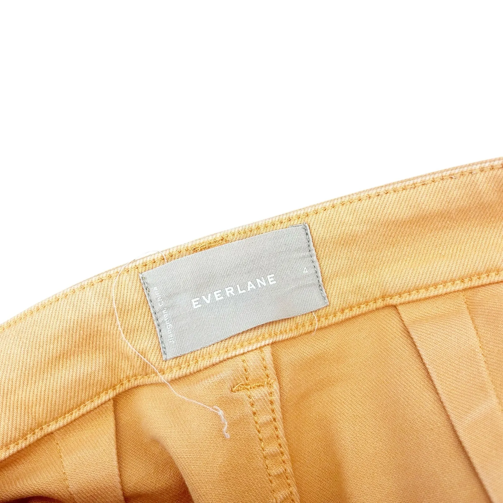 Everlane Orange Denim Shorts Sz 4 - Image 2