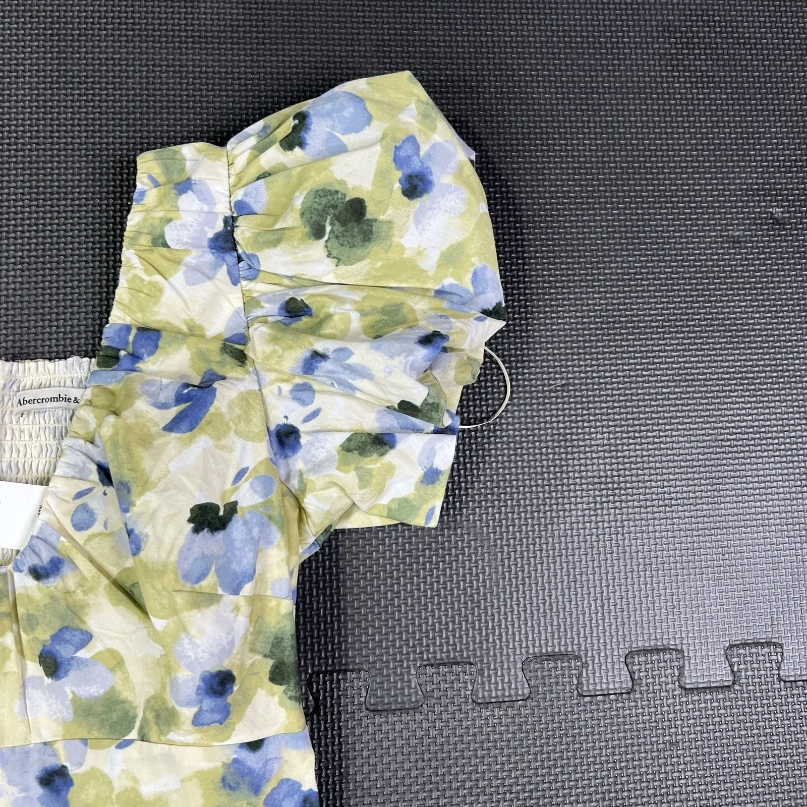 Abercrombie & Fitch Women Dress Emerson Poplin Baby Doll Cottage Core Romper MP - Image 5