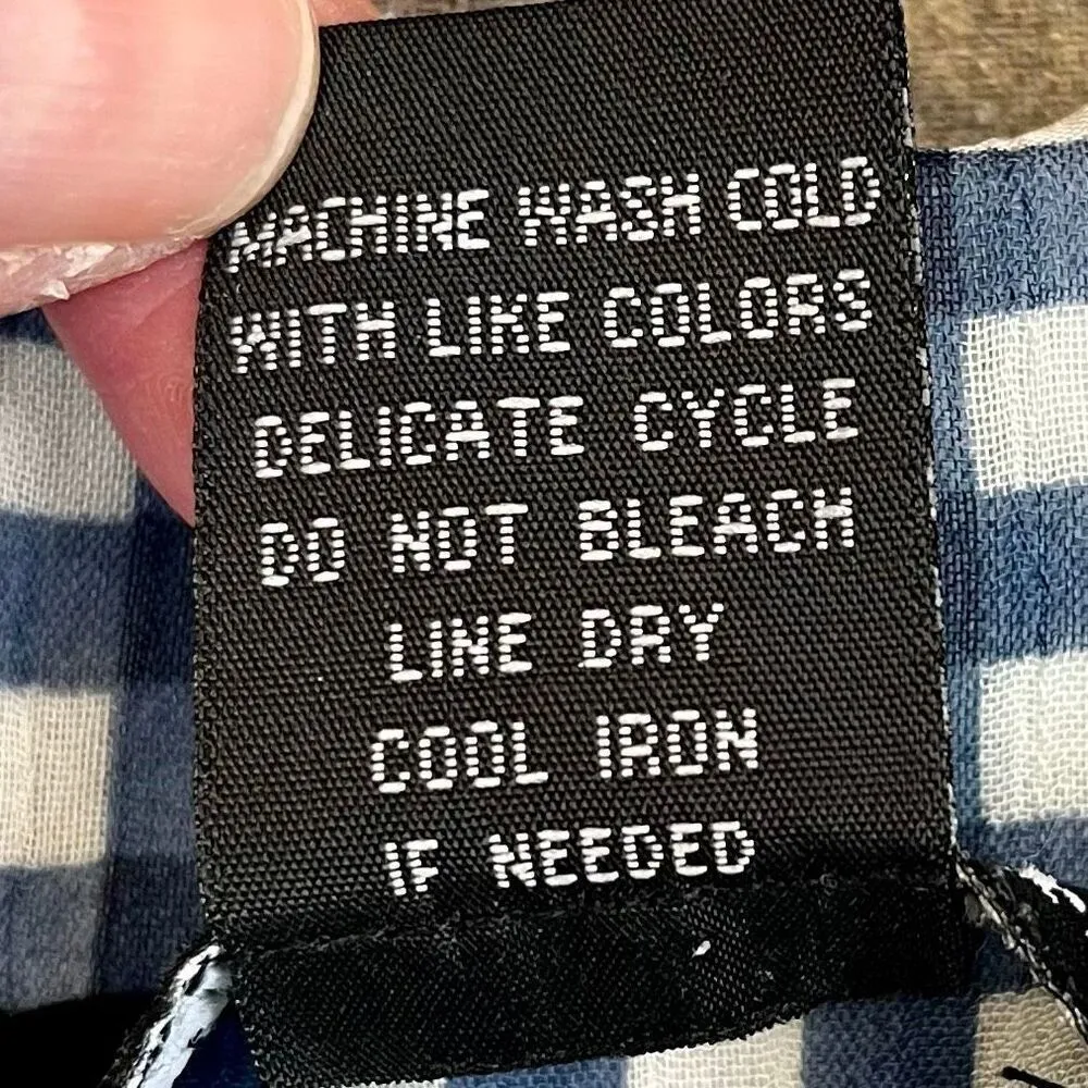 About A Girl Plaid Sheer Button Down Long Sleeve Medium - Image 9