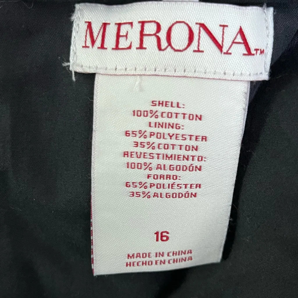 Merona Women Black White Aztec Geo Print Lined Texture Skirt Fringe Detail Sz 16 - Image 4