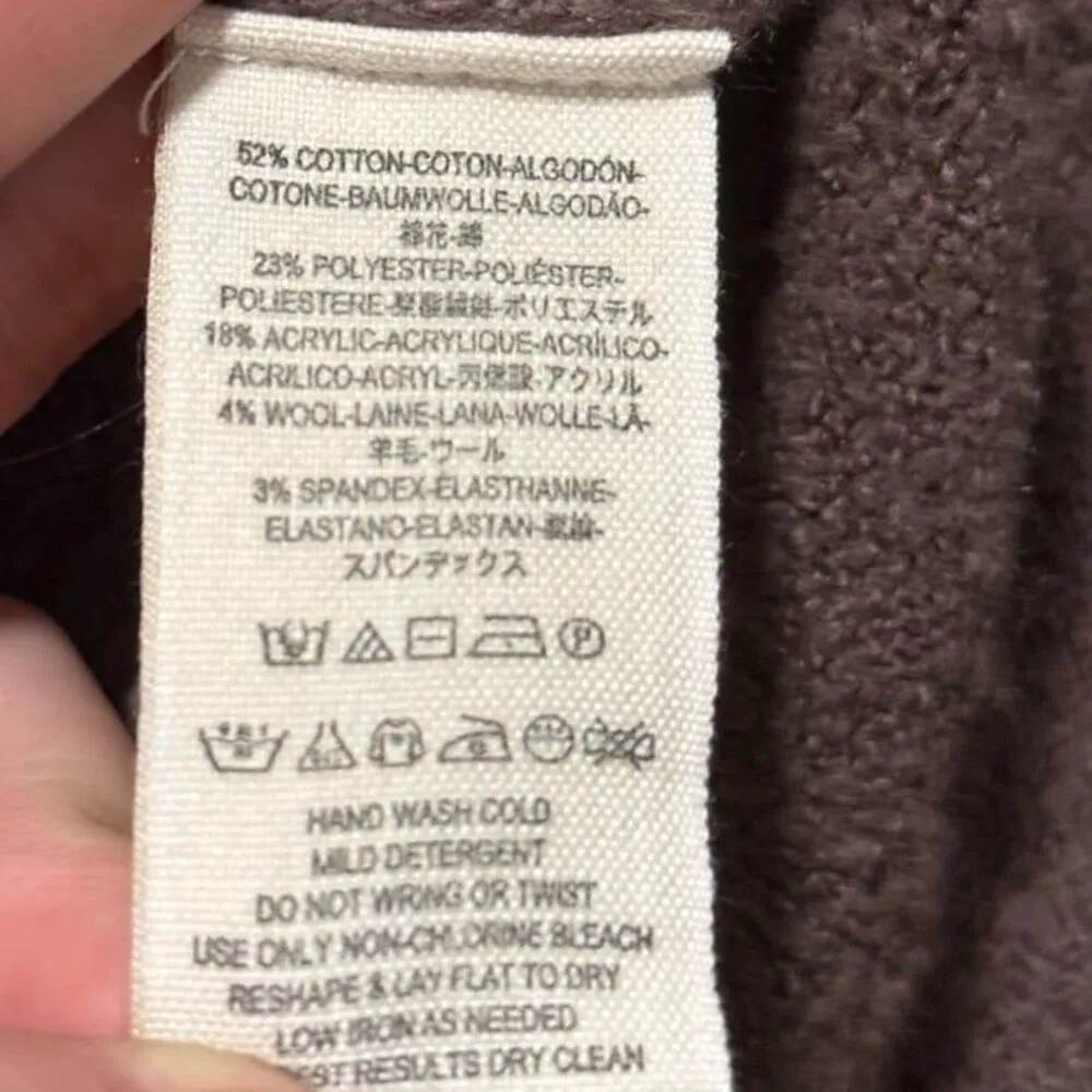 Free people mocha chocolate brown hooded cascade asymmetrical cardigan - Image 6