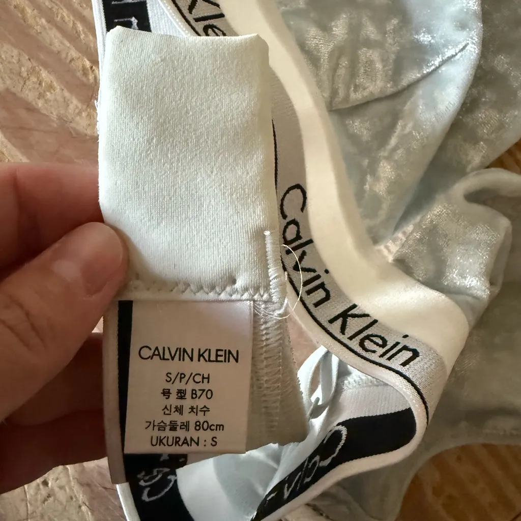 Calvin Klein  Silver Bralette size small - Image 2