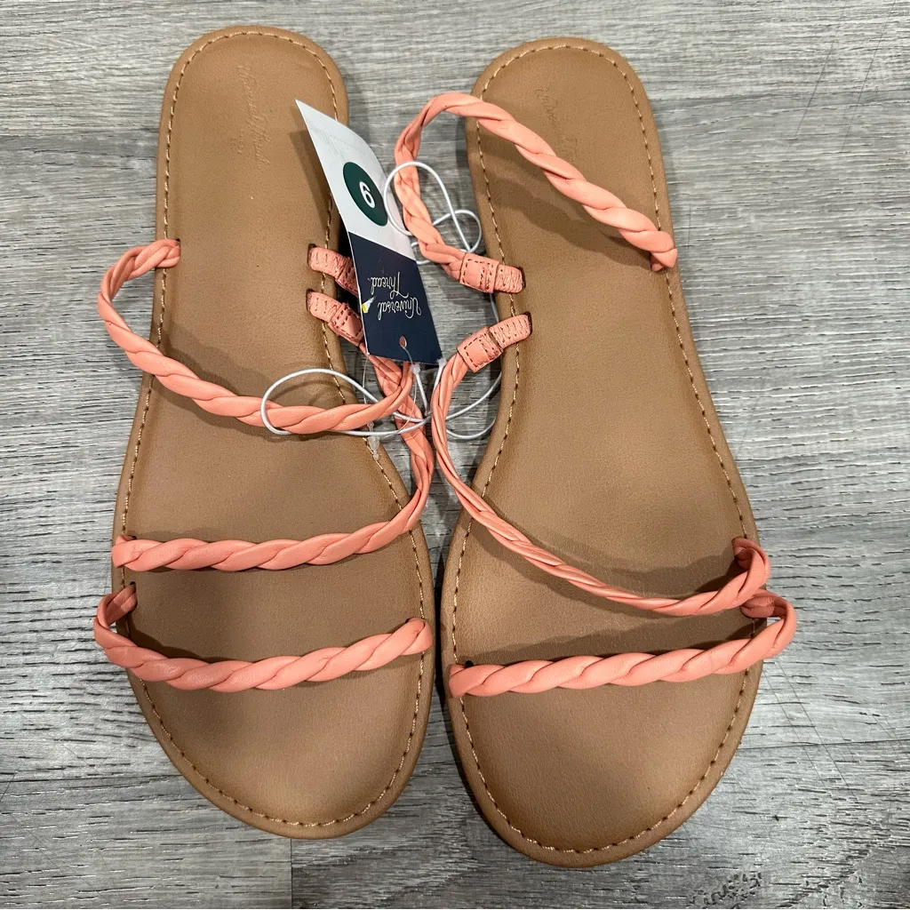 Universal thread Coral Braided Sandals size 9 Pink - Image 2