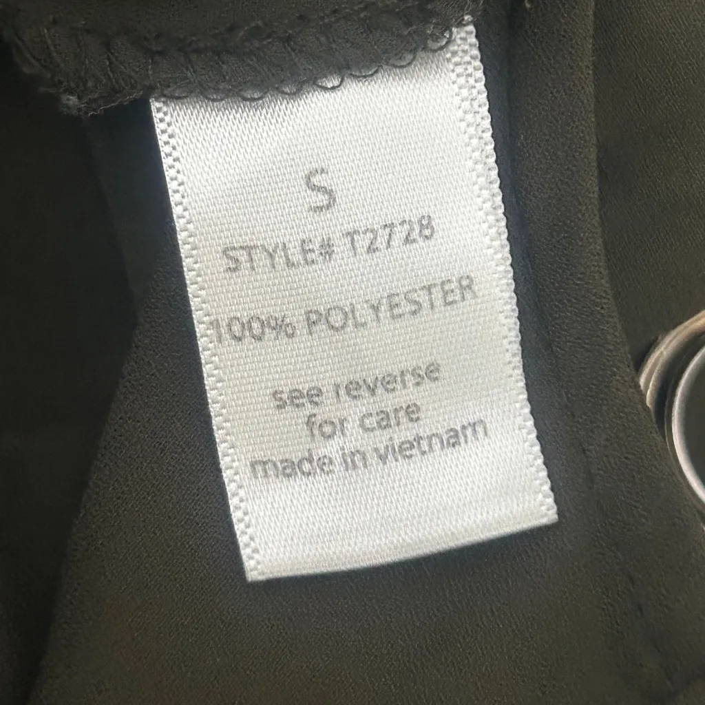 Active USA Olive Green V-Neck Grommet Blouse Long Sleeve Size S(A287) - Image 9