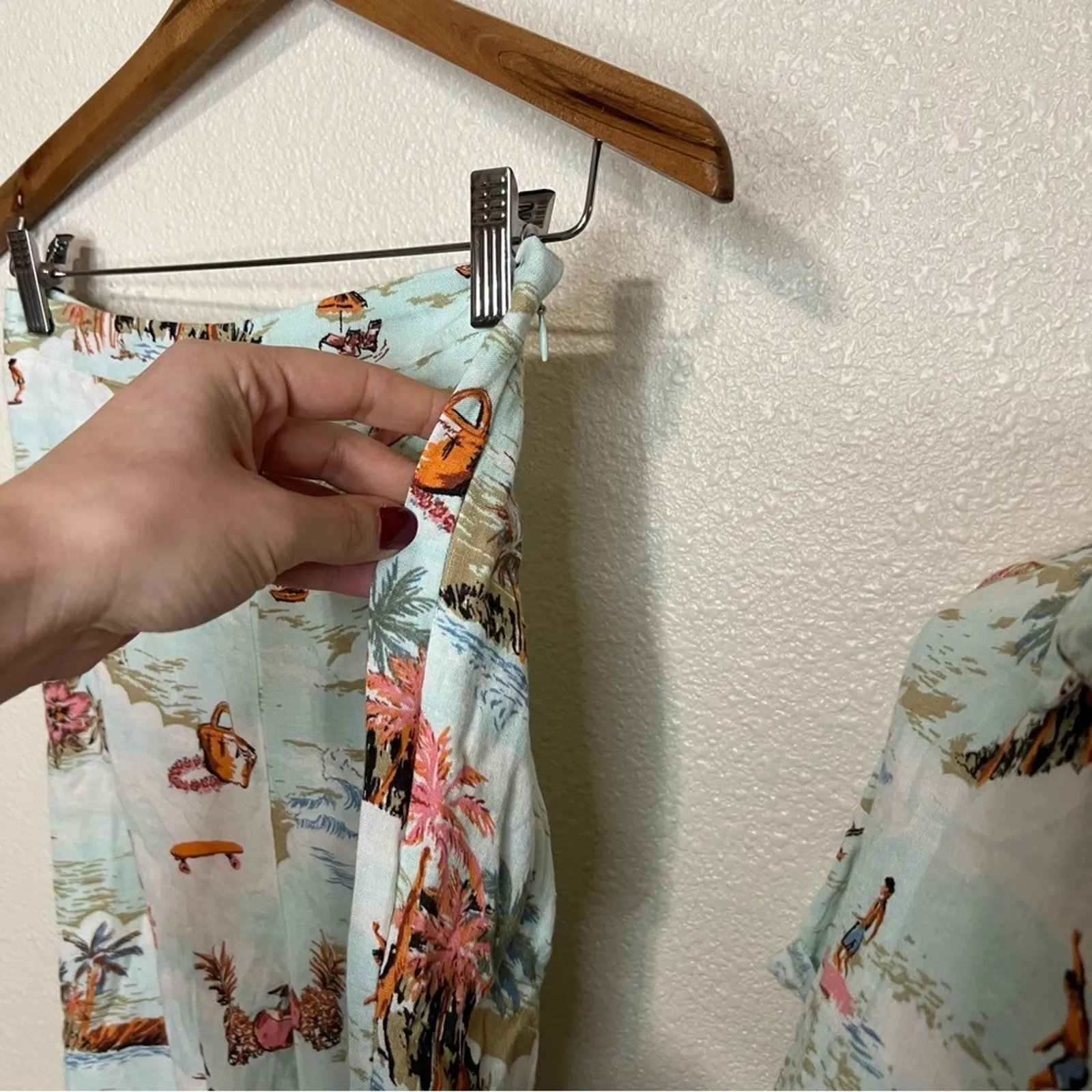 Billabong Hana Koa Beach surfer short sleeve button shirt & pants set NEW SMALL - Image 8