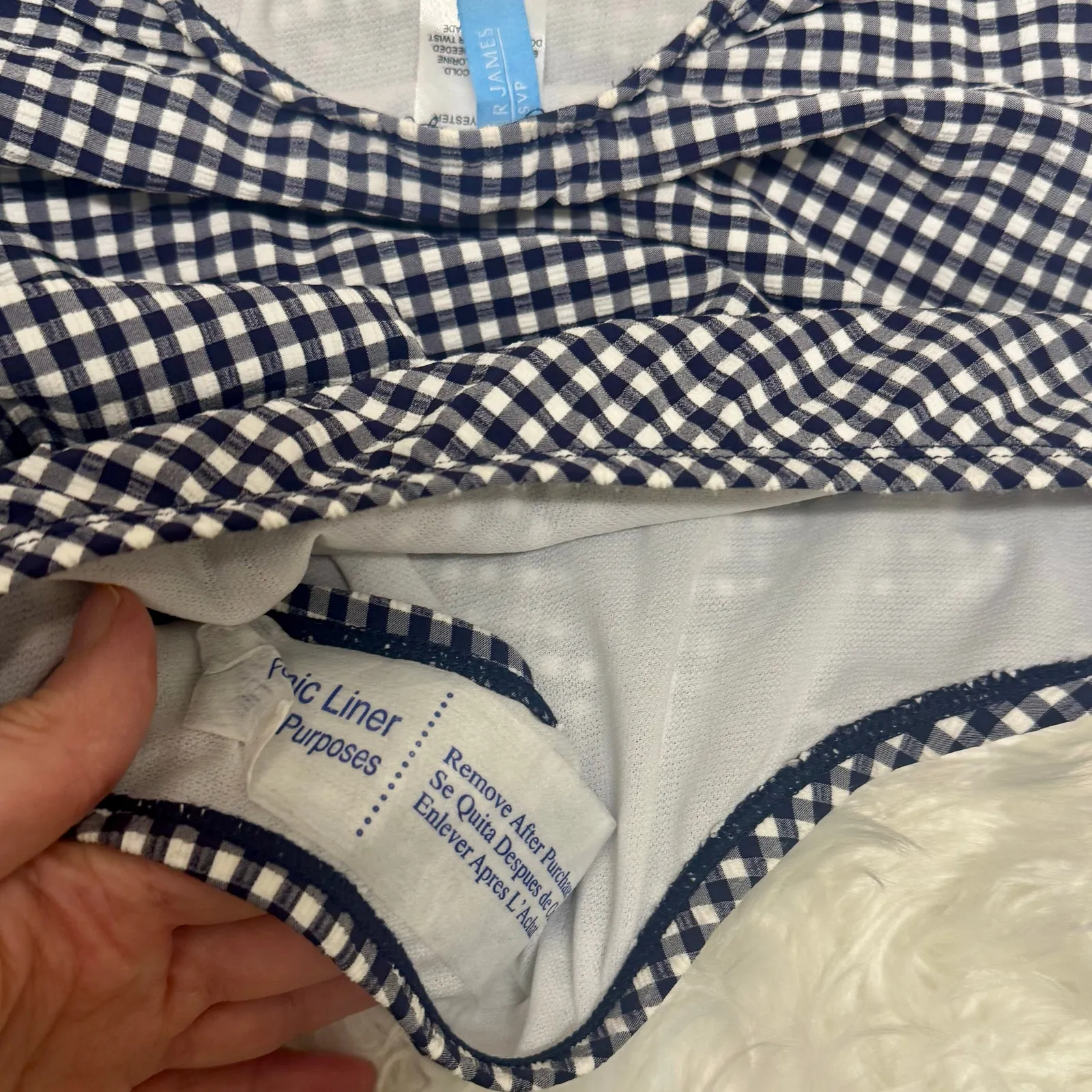 Draper James RSVP Preppy Gingham Swimsuit Ruched Halter Medium NEW WITHOUT TAGS - Image 9