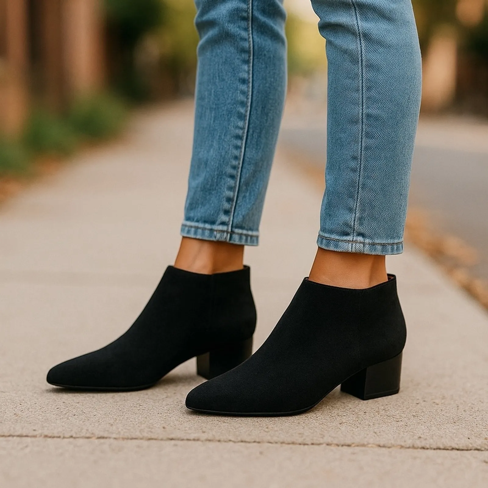 Bettye Muller Quill Pointed Toe Wool Booties Purple Size 8.5 - Image 15