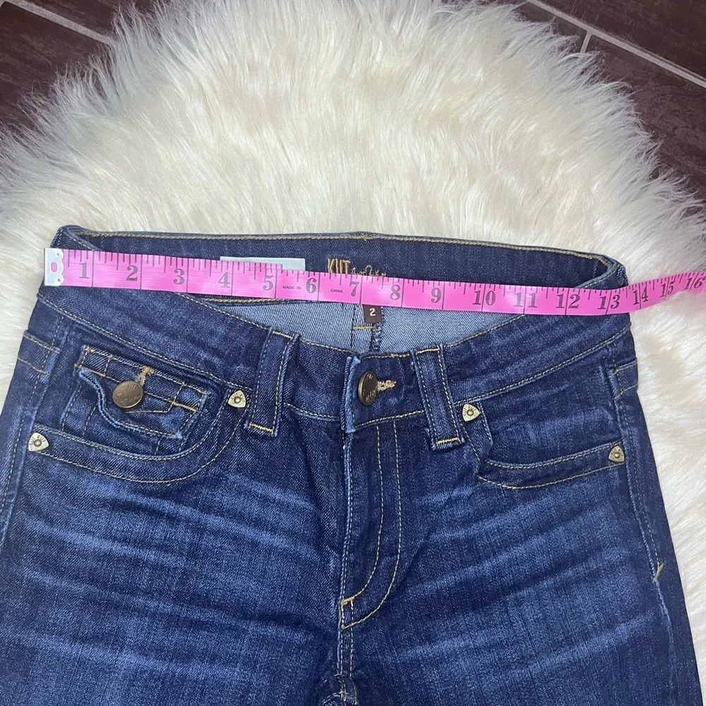 Kut from the Kloth Kate lowrise bootcut denim jeans sz 2 - Image 8