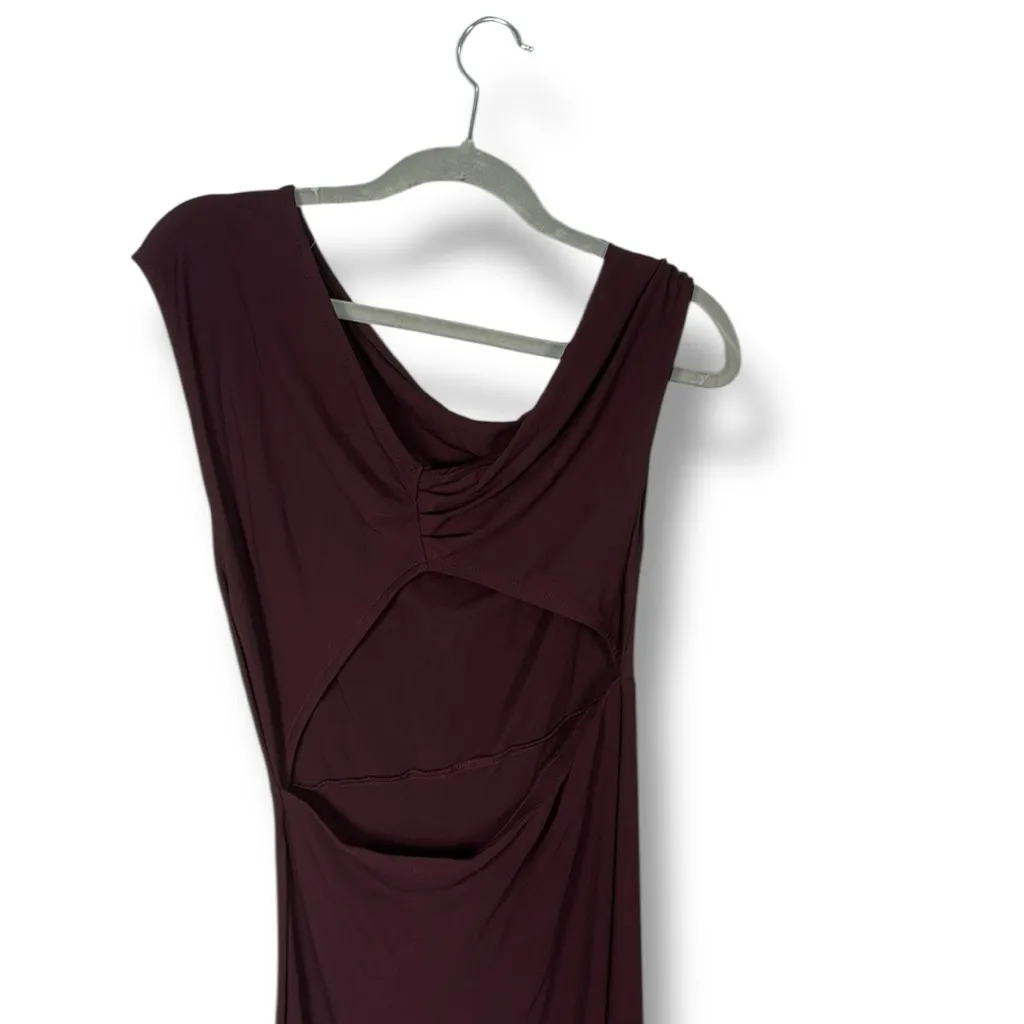 IRO Pilar‎ Asymmetrical Burgundy Midi Dress - Image 8