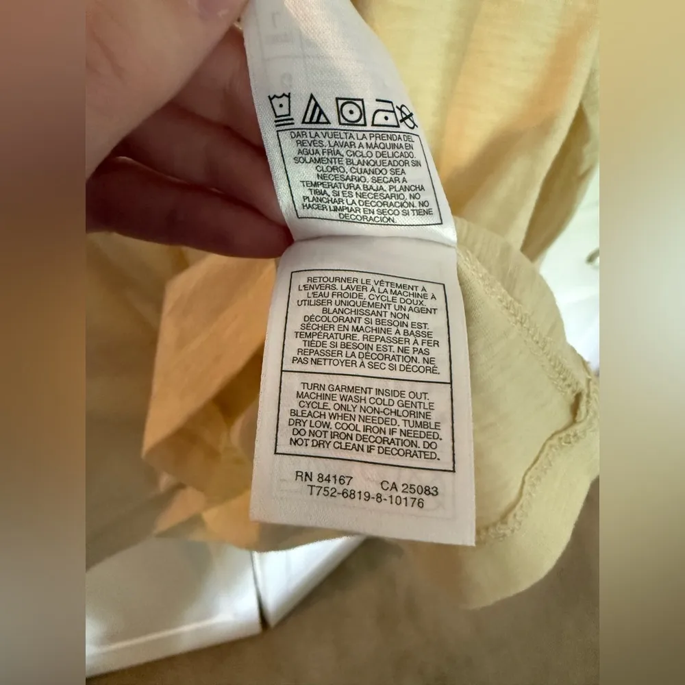 Disney Parks Women's Pale Yellow Sequin Mickey Mouse Long Sleeve T-Shirt Size L - Image 8