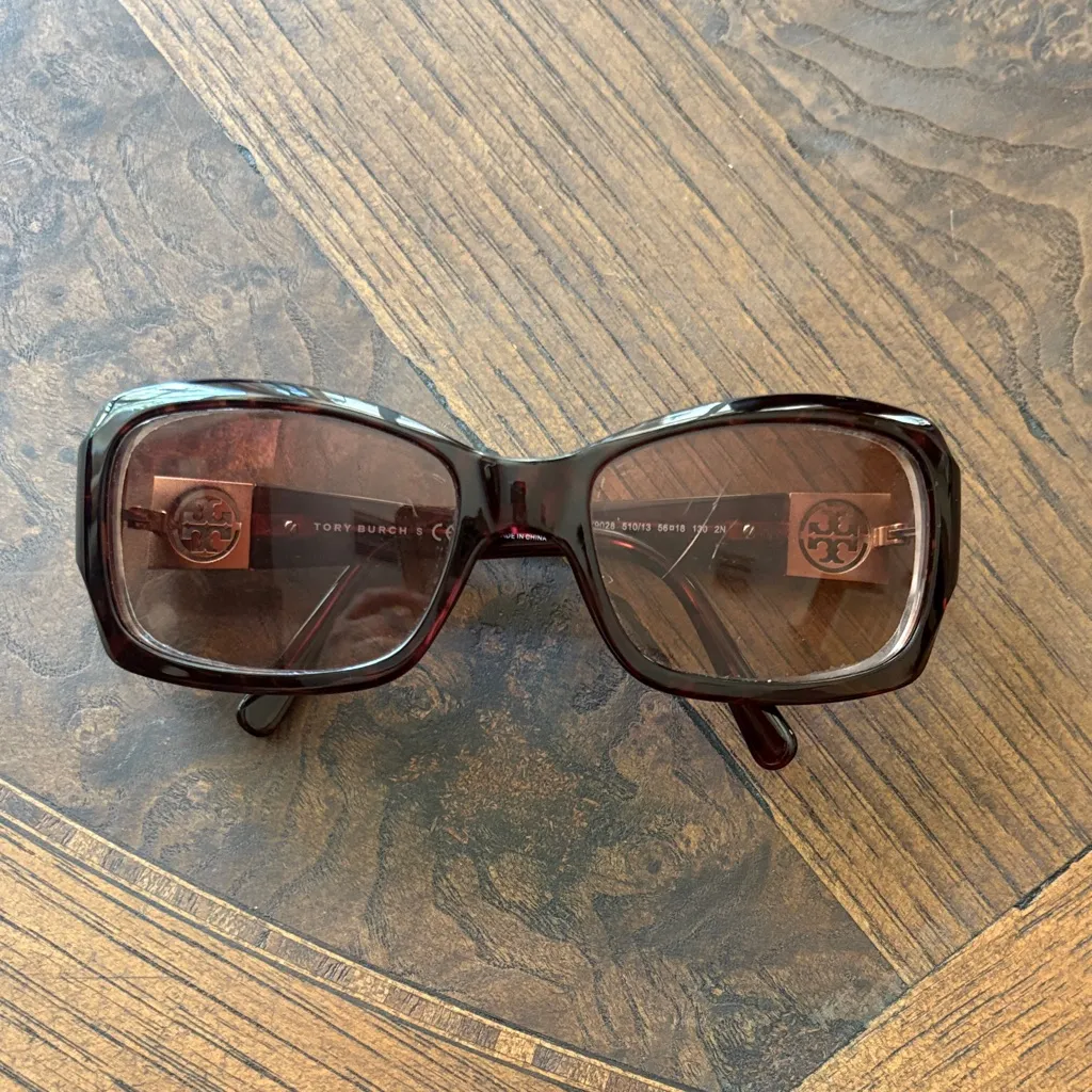 Tory Burch  Tortoise Shell Sunglasses FRAMES ONLY - Image 6