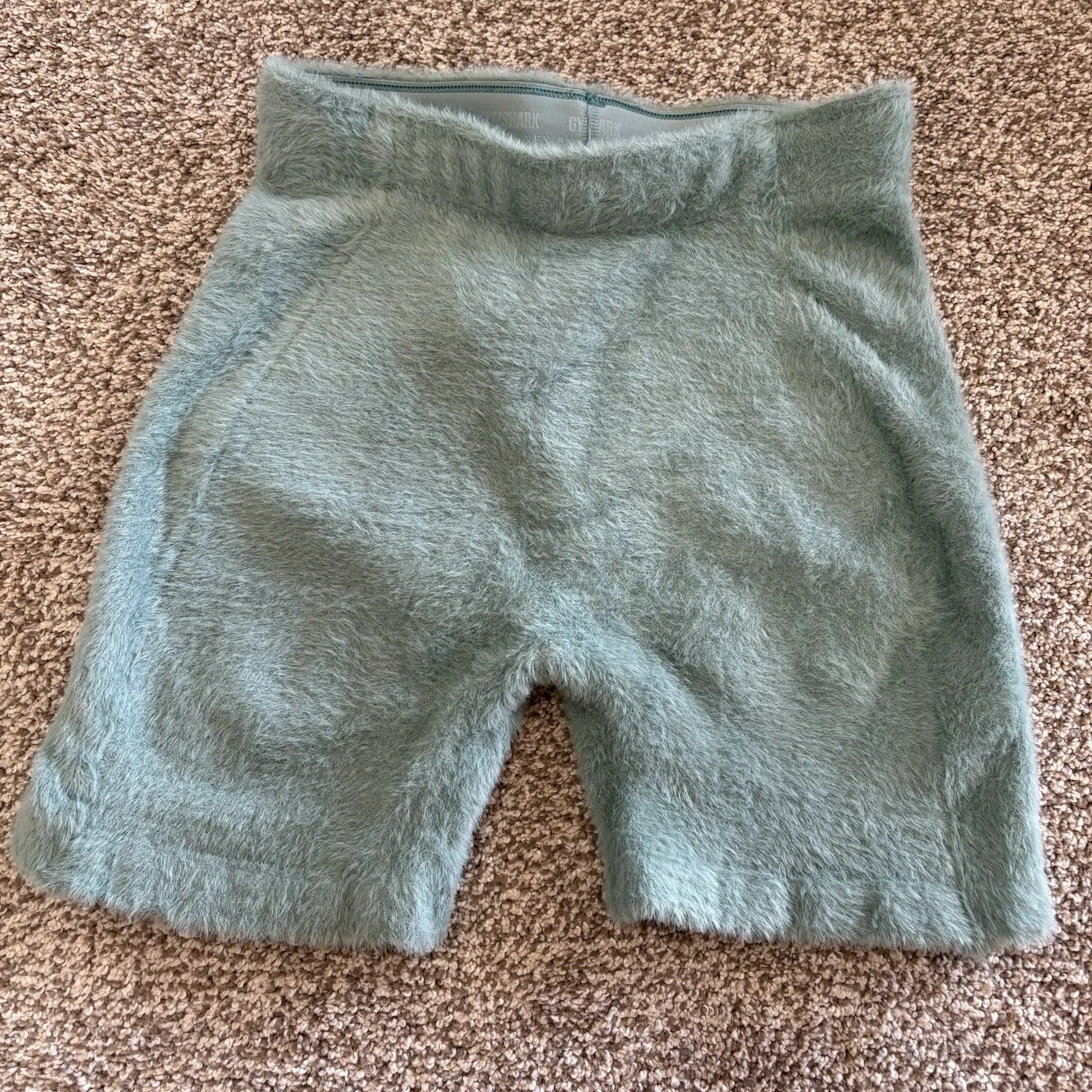 Gymshark Whitney Simmons Knit Fuzzy Shorts Women's‎ Green Small - Image 2