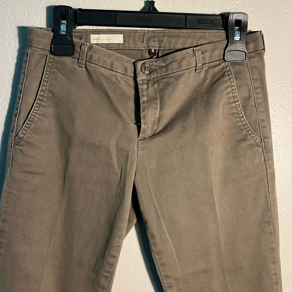 Kut from the Kloth Brown Relaxed Trousers Ankle-Length Chino GWEN SZ 0 Straight - Image 3