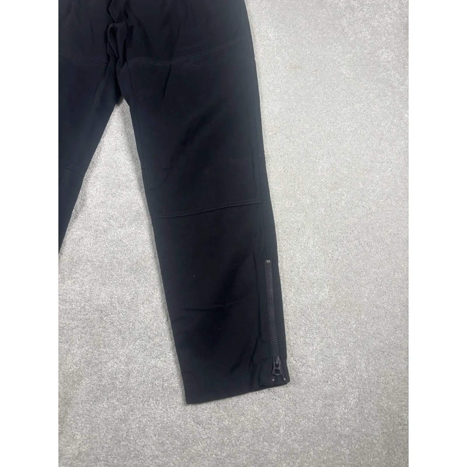 rag & bone belted‎ paperbag waist ankle zip black trouser moto dress pants 25 - Image 3