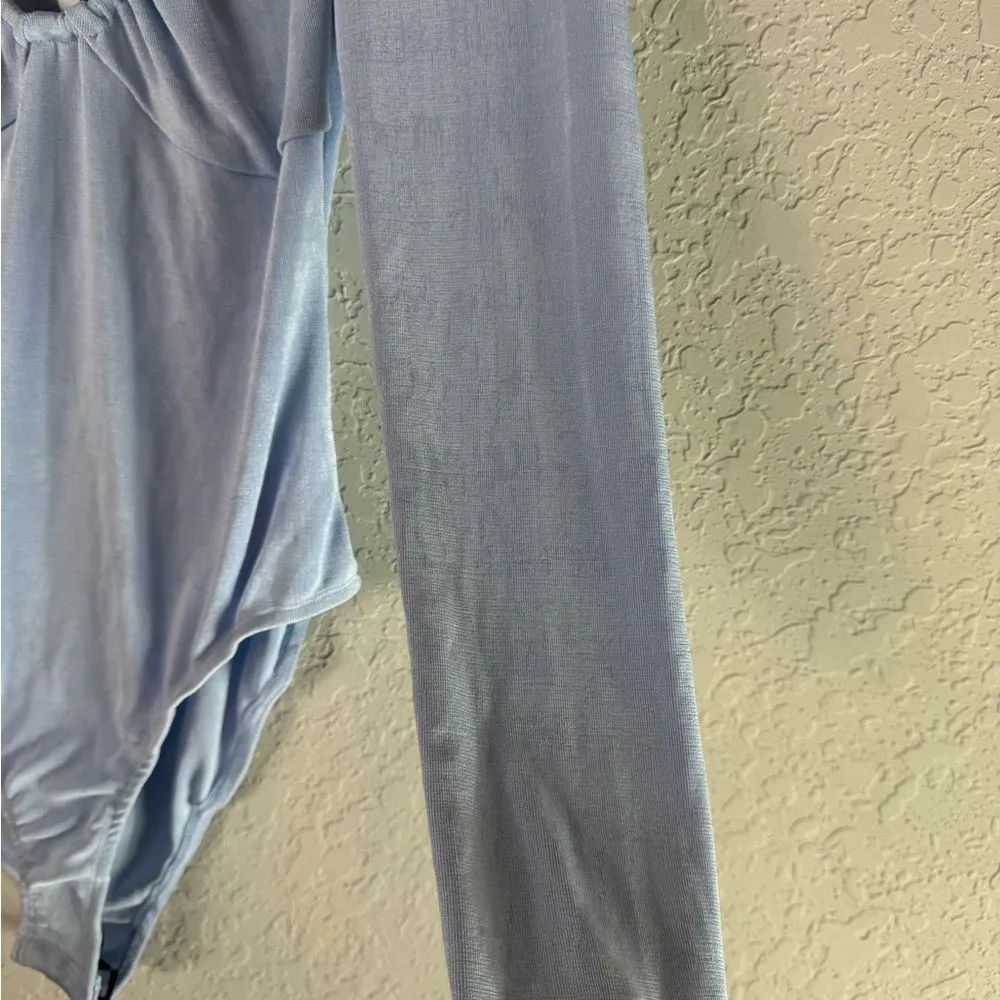 Princess Polly Sky Blue Long Sleeve Bodysuit Size 10 NWT - Image 4