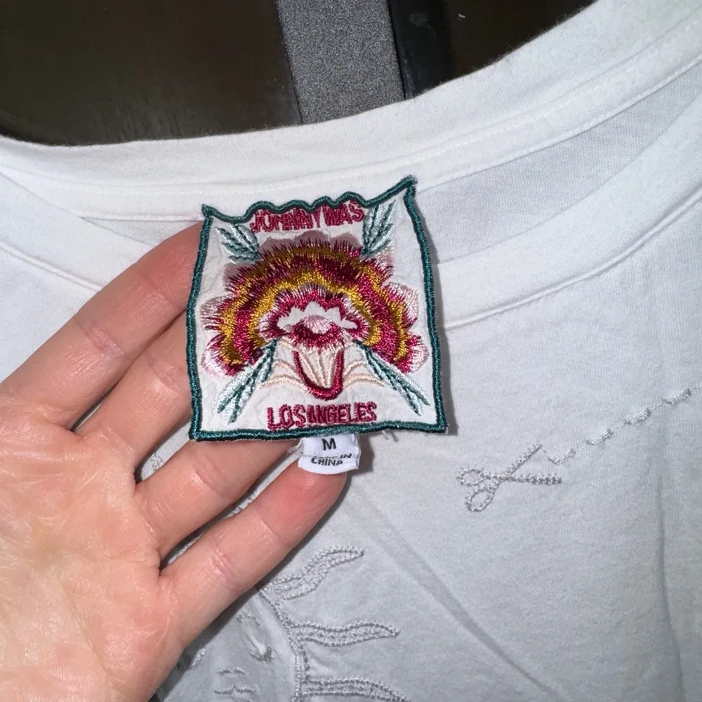 Johnny Was Sovanna embroidered Cap short Sleeve tee crewneck sun moon stars rain - Image 3