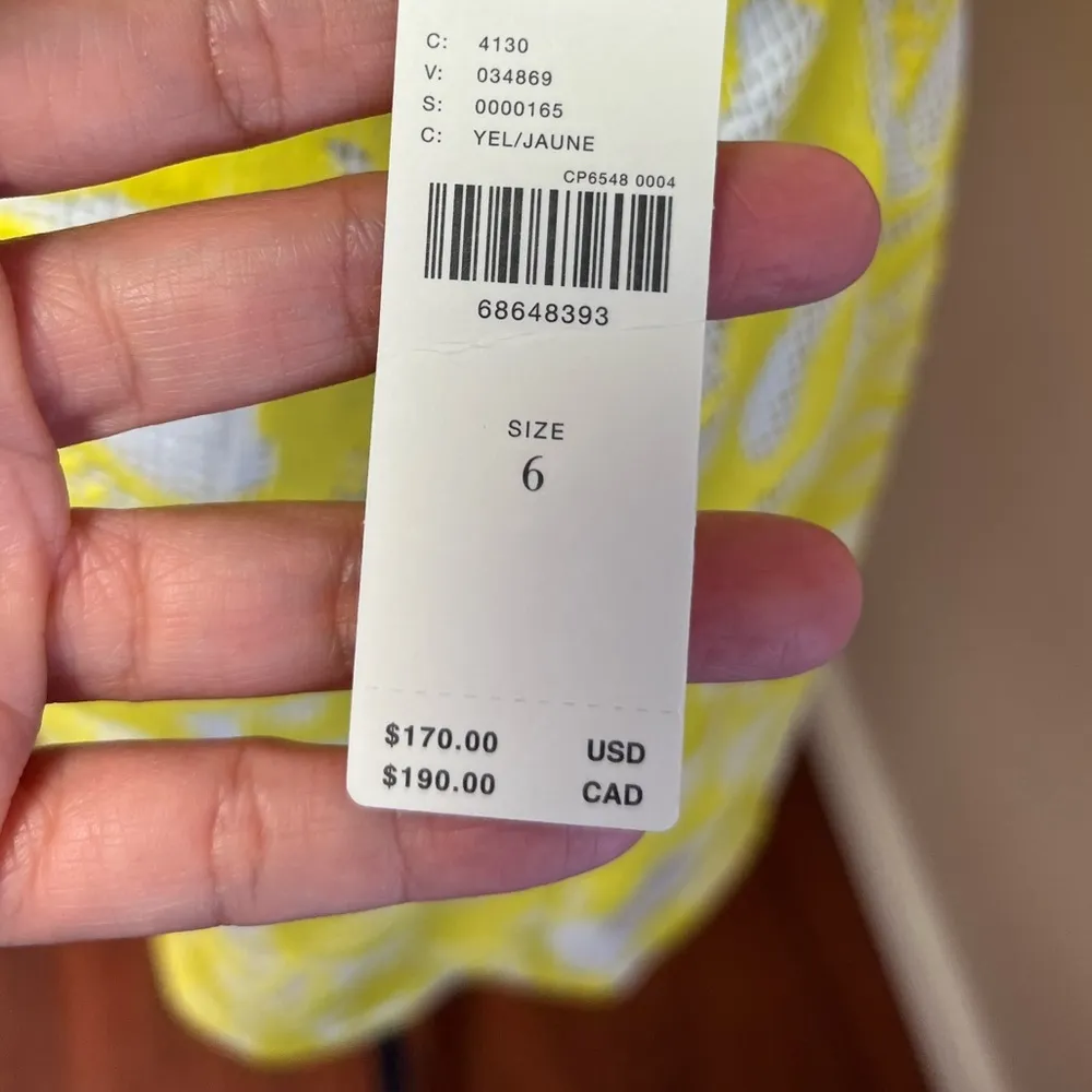 Maeve by Anthropologie NWT Yellow Embroidered Lace Mini Dress Size 6 - Image 8