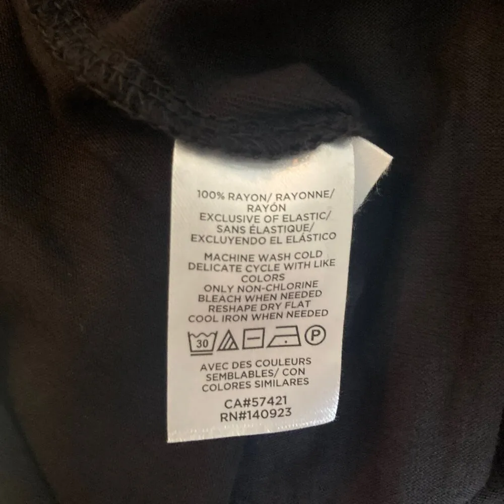 V-Neck Maxi Tank Dress Small Black Flowy Resort Vacation Beach Minimal - Image 6