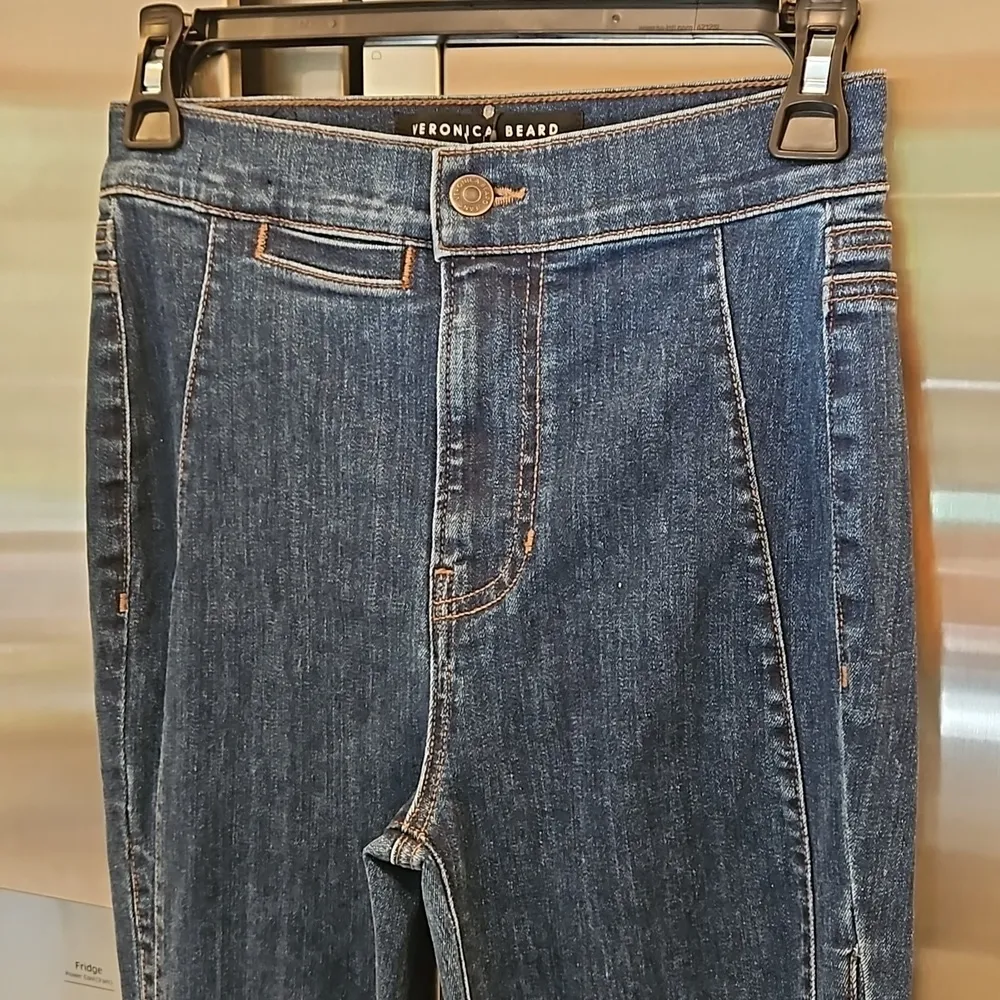 💕VERONICA BEARD Sheridan Exaggerated Flare High Rise Jeans Washed Oxford 25 NWT - Image 13