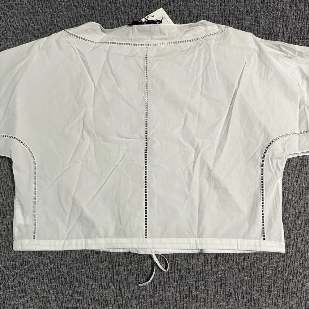 Theory Women’s White Ladder Eyelet Top - Image 8