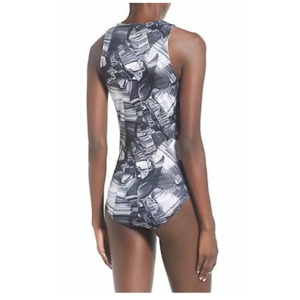NWT Madison & Berkeley Chrome Marble Grey Bodysuit Women's Sz XS - Image 7