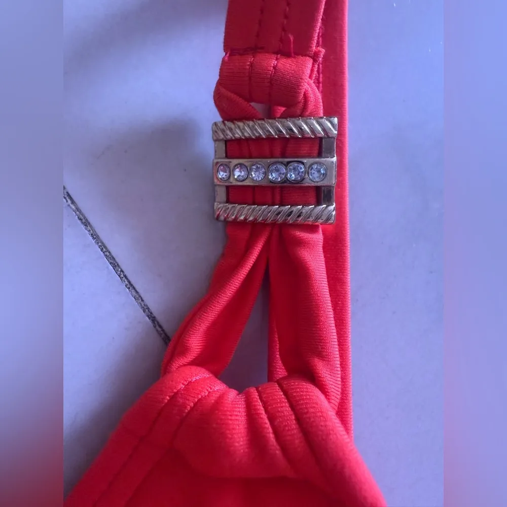 MAIDENFORM red Tankini Swim Top Size 38C summer pool cruise - Image 16