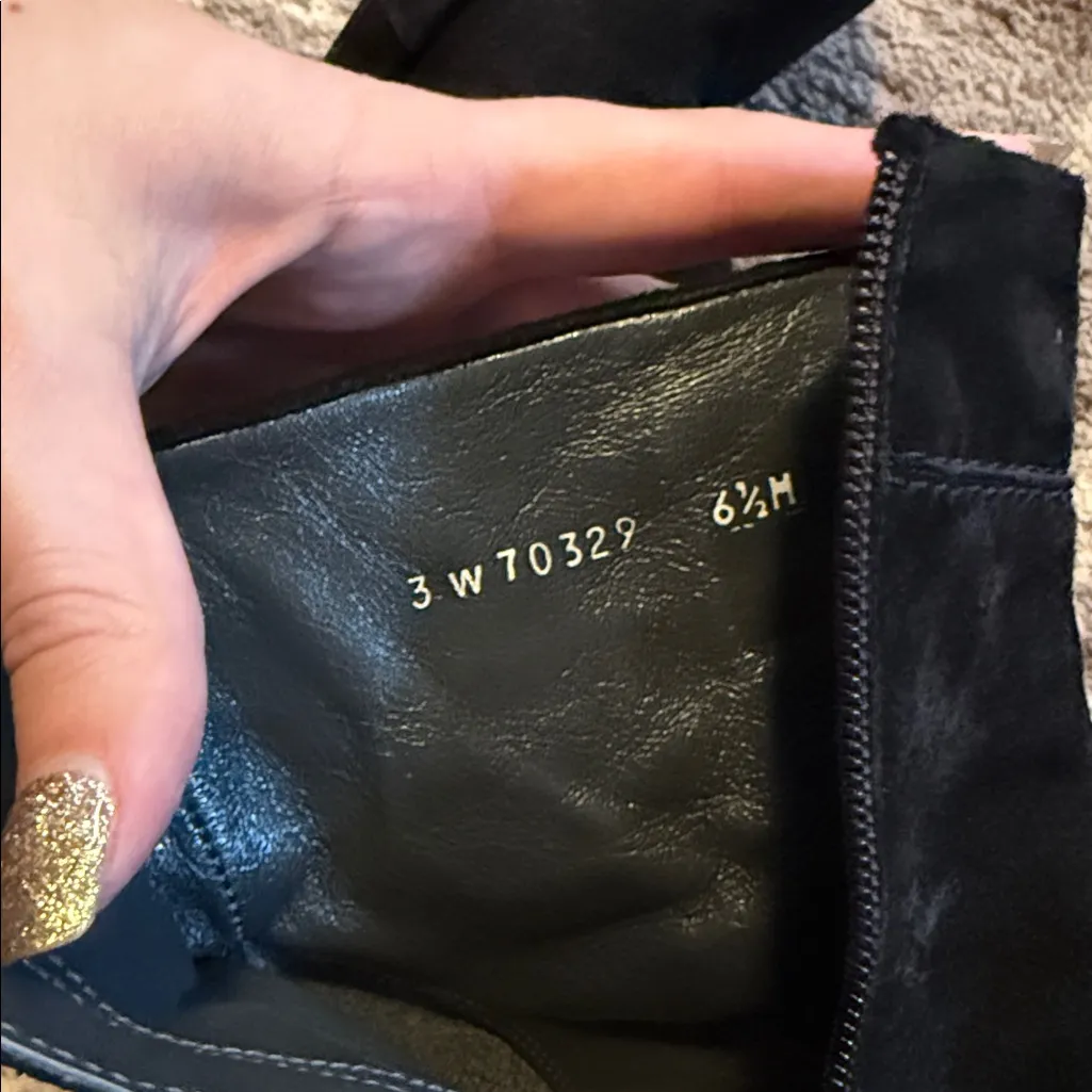 Stuart Weitzman  Suede Wedge Ankle Boots - Image 8